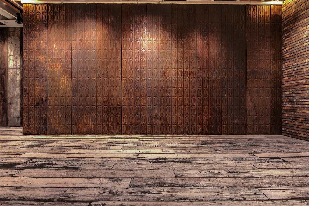 Photography studio wooden floors and walls